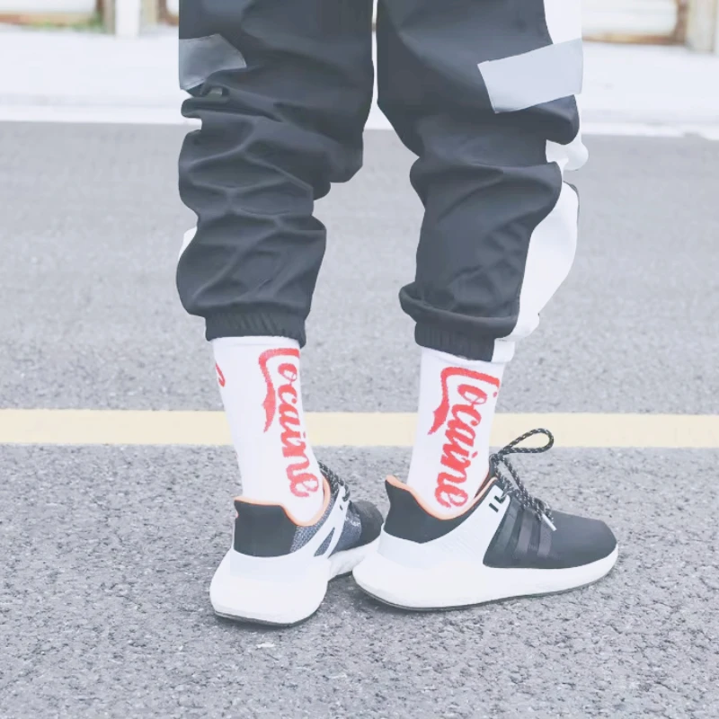 Летние длинные мужские уличные носки в стиле хип-хоп Европе и Америке с дикой