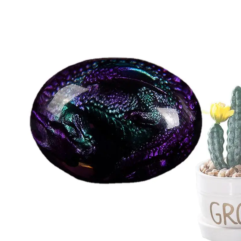 

Luminous Lava Dragon Egg Resin Sculpture Crystal Purple Dragon Egg Stones Exquisite And Unique Handmade Souvenir Ornaments