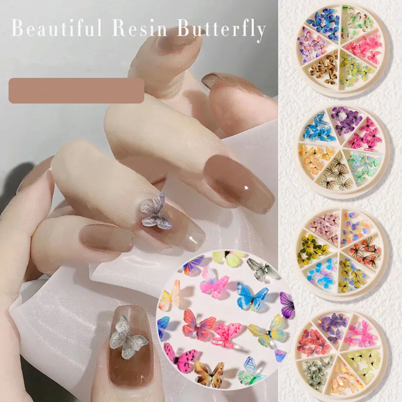 

1 Box 3D Butterfly Nail Art Decorations Acrylic Butterfly Jewelry Decors Tips Nails Manicure Accessorie Tool