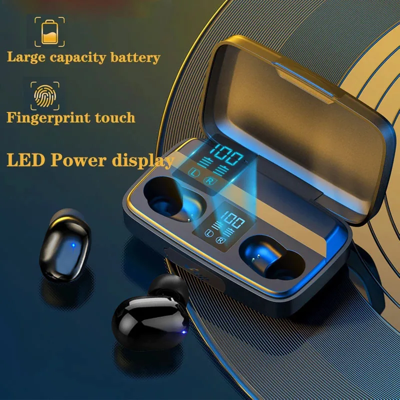 Беспроводные Bluetooth наушники 5 0 спортивные Водонепроницаемая гарнитура