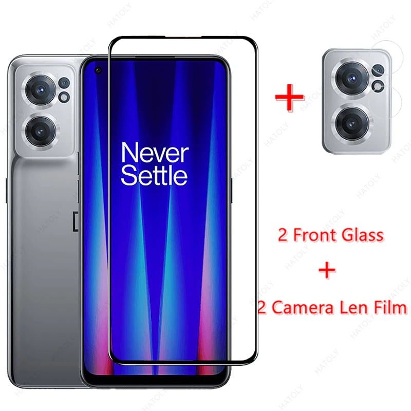

For OnePlus Nord CE 2 5G Glass for OnePlus Nord CE 2 5G Tempered Glass 9 9R 8T Nord N10 5G N100 Screen Protector Camera Len Film