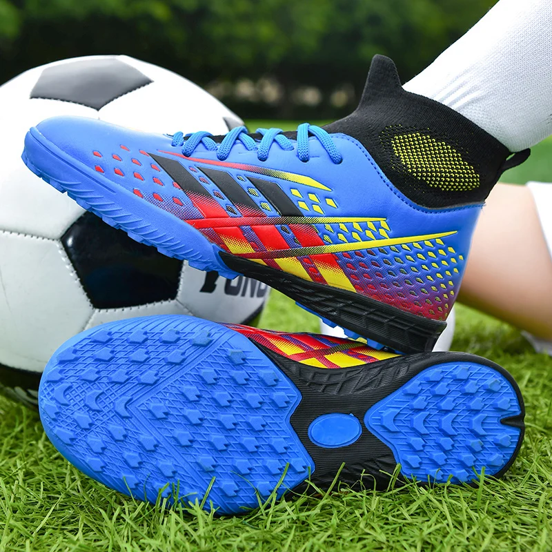 

Футбольные ботинки для мальчиков, размер 31-39, высокие, Нескользящие, износостойкие, мягкие и удобные