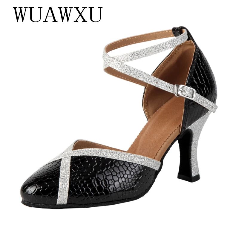 Новинка черные танцевальные туфли NATASHA сменные текущие женские для взрослых