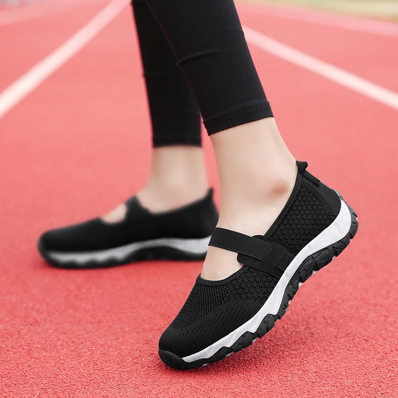 Spring Summer Mesh Casual Women Flat Shoes Ladies Light Breathable Sneakers Slip on Outdoor Walking Loafers Zapatos De Mujer