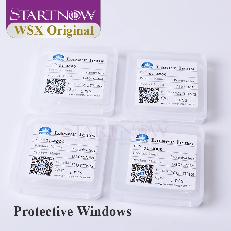Оригинальный защитный объектив Startnow 20x2 мм 4 кВт 1064 нм лазерный Windows 30x5 для