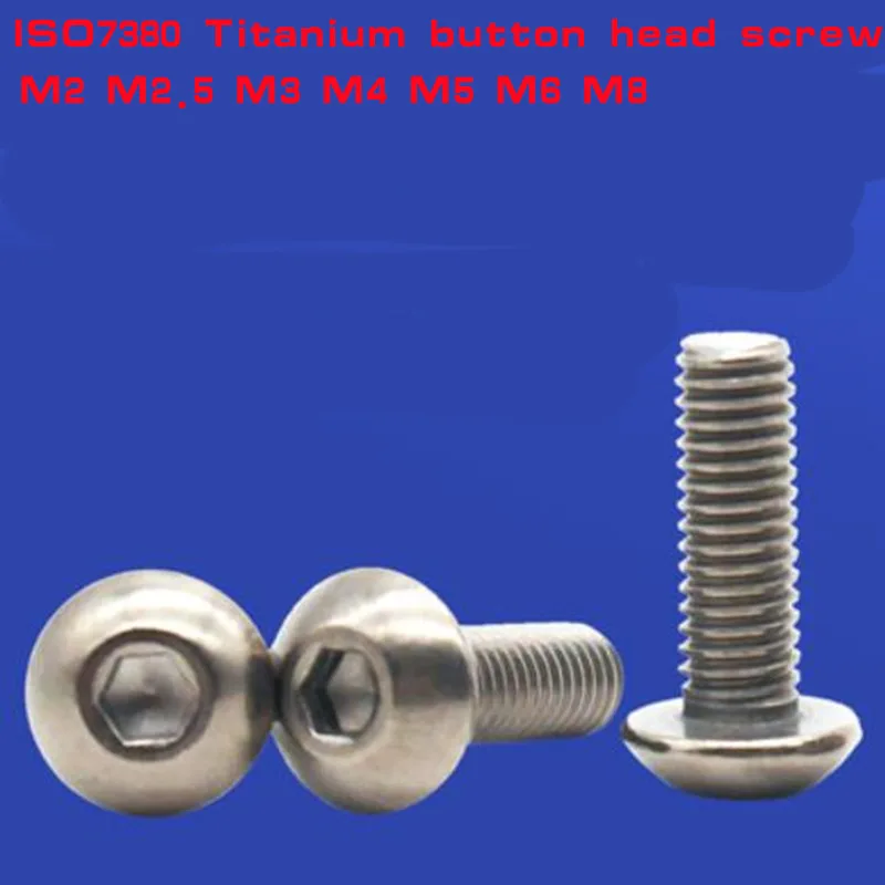 

2-10 шт., титановые винты iso7380 TA2 m2 m2.5 m3 m4 m5 m6 M8