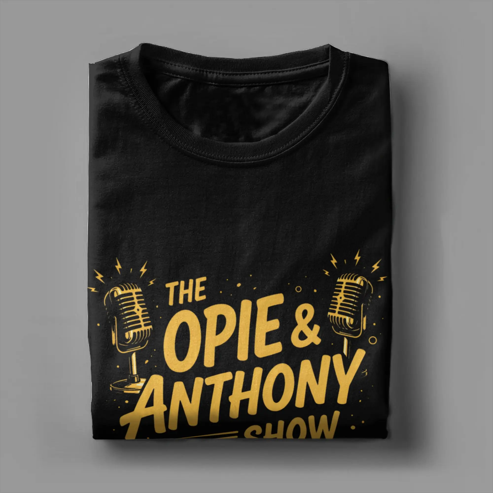 Фото Летняя футболка Opie And Anthony American Talk Show Radio Program, футболки из 100% хлопка для мужчин, футболки Y2K с короткими рукавами №4
