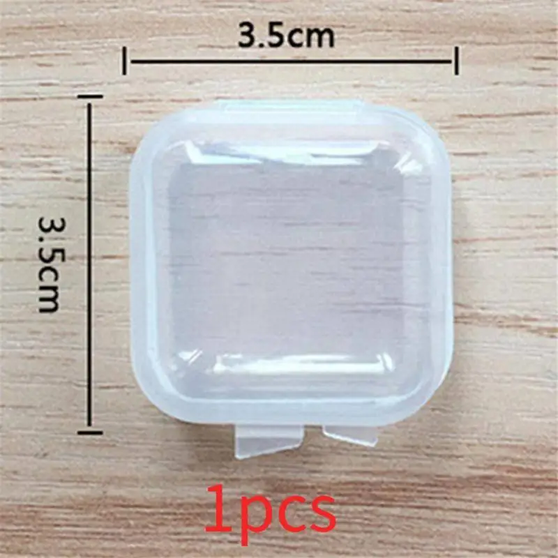 

2/4/5PCS Small Weekly Pill Box Jewelry Organizer Boxes Set Earplug Protection Case Portable Transparent Square Plastic Box