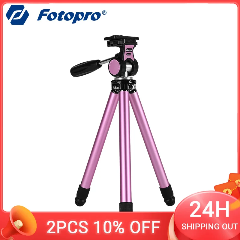 

Fotopro Aluminum Tripods with Pan Head For Sony Dslr Gopro Camera And Iphone Xiaomi Smartphone Universal Travel Tripod FY-683