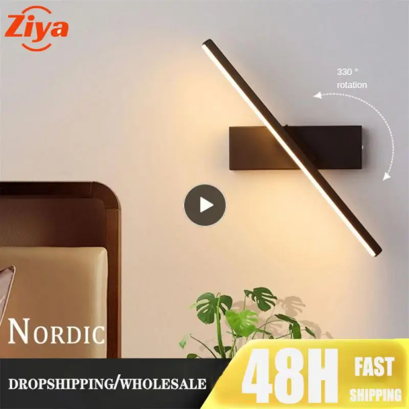 

Adjustable Led Night Light Energy Saving For Bedroom Bedside Aisle Stair Bedroom Bedside Wall Light Brightness Rotatable