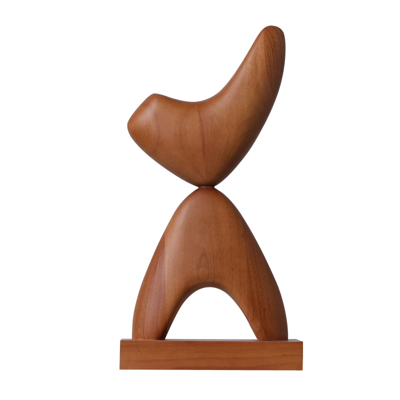

XK Creative Abstract Wood Carving Crafts Decoration Living Room Hallway Decoration Solid Wood Artwork