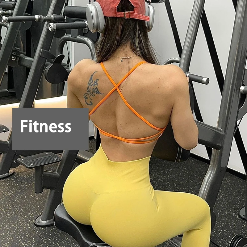 

Спортивная одежда, укороченный топ для фитнеса, женский сексуальный облегающий топ для тренировок в тренажерном зале, эластичный спортивный жилет пуш-ап с открытой спиной, женская уличная одежда