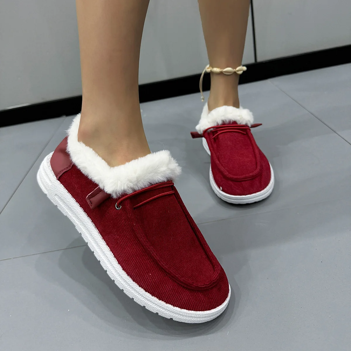 Туфли большого размера женские повседневные кроссовки с круглым носком