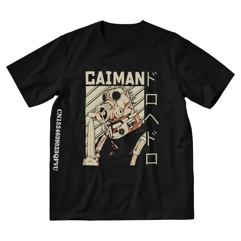 

Мужская футболка Caiman Dorohedoro, модные футболки, одежда в стиле эмо, хлопковая футболка премиум-класса с рисунком Аниме Манга Кайман, футболки ...