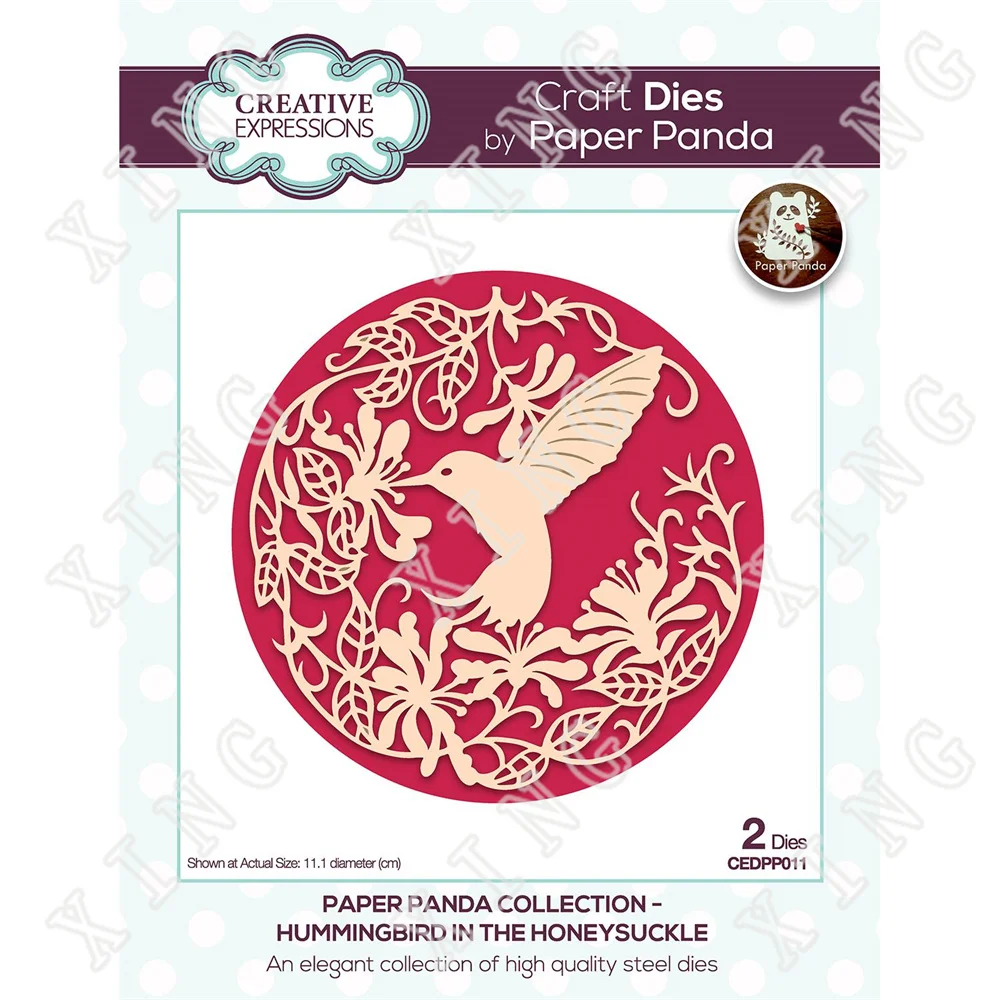 

Hummingbird in the Honeysuckle New Metal Cutting Dies Scrapbook Diary Decoration Embossing Template Diy Greeting Card Handmade
