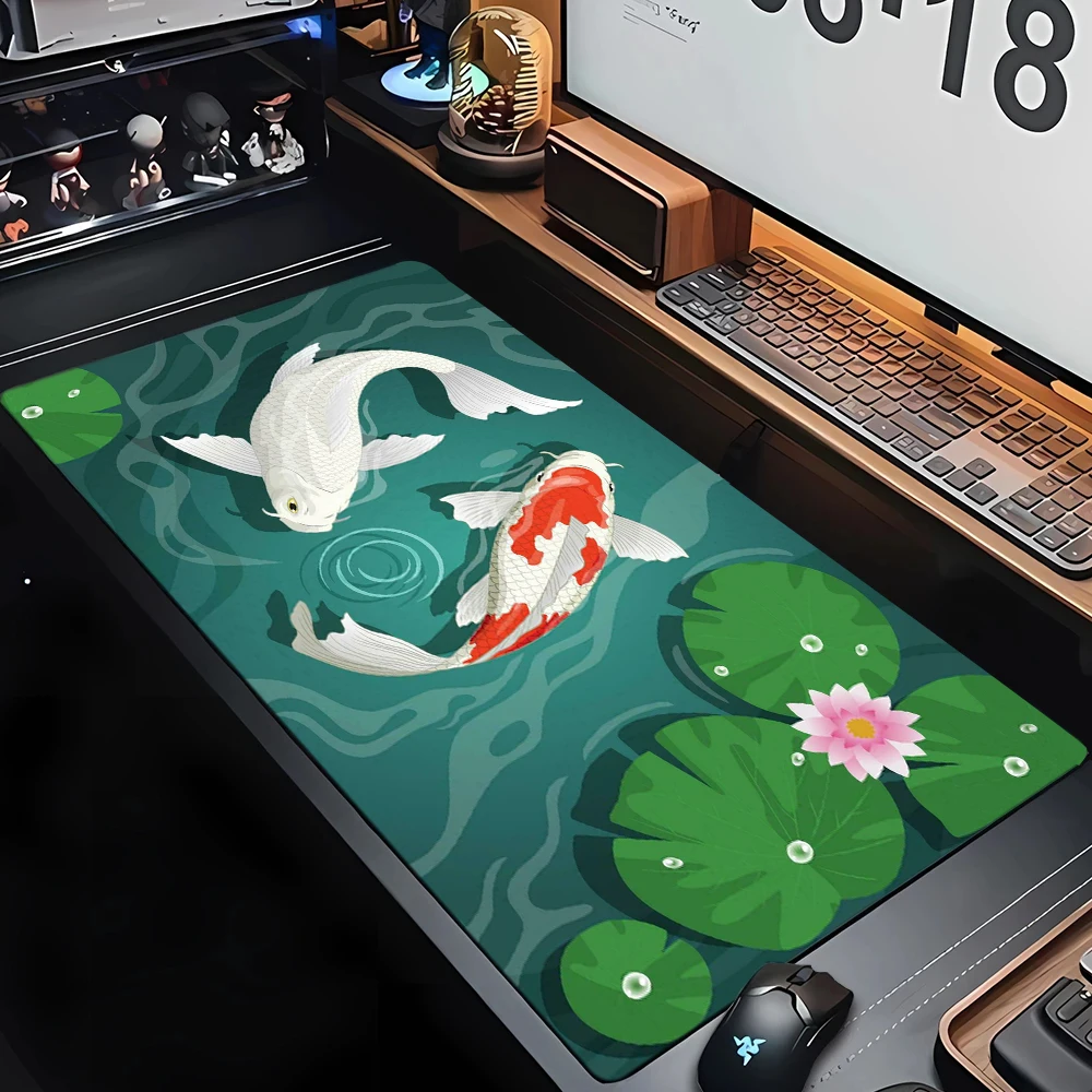 Коврик для мыши Koi in the Pond новый большой компьютерный офисный игровой настольный