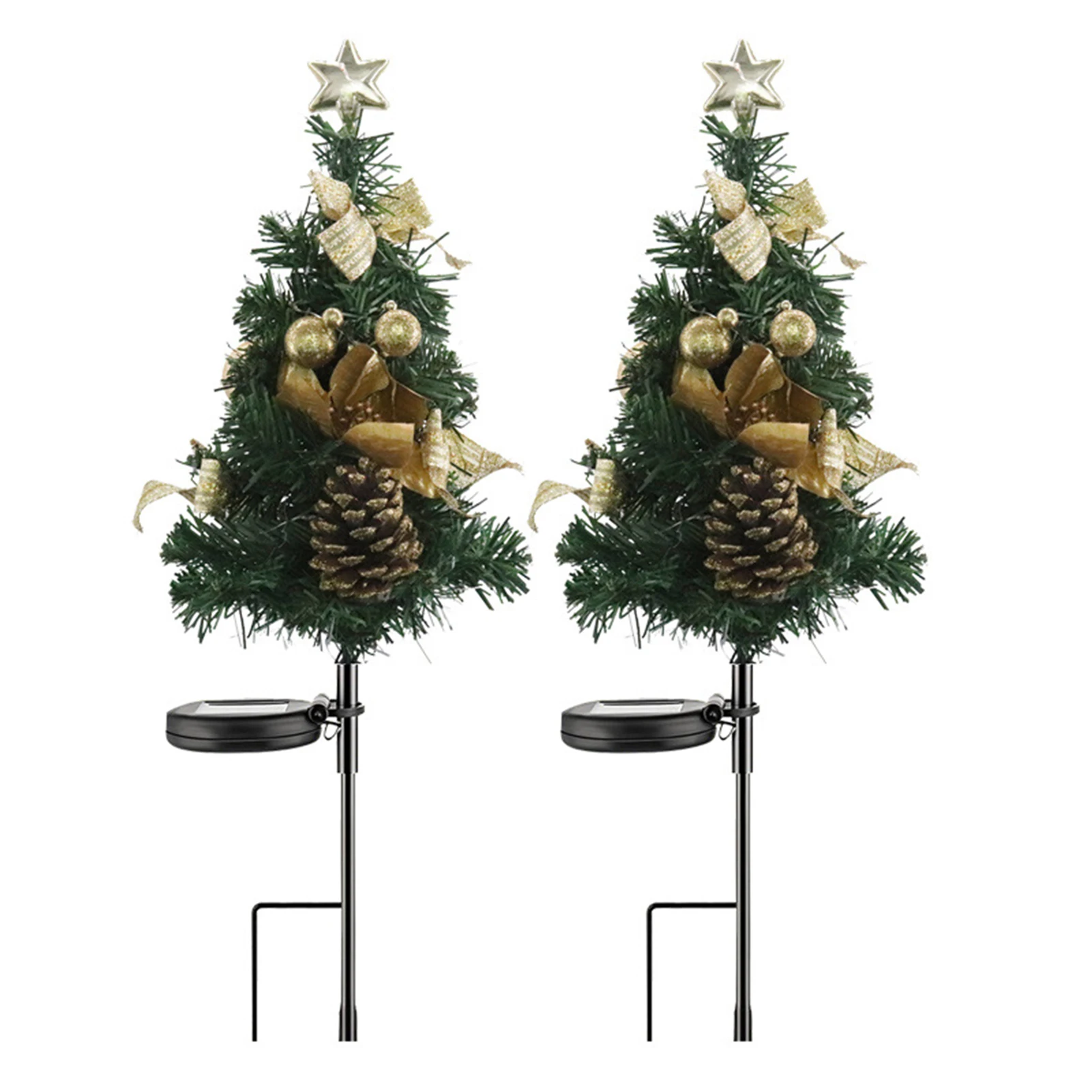 

Украшение для дома на солнечной батарее, пейзаж, цветной светодиодный светильник из АБС-пластика, двор, Рождественская елка, уличный садовы...