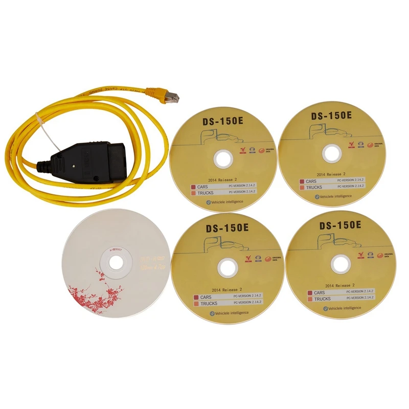 Фото 2 шт., Диагностический кабель для Bmw Enet Ethernet-Obd №1
