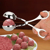 1pc convenient kitchen meatball maker stainless steel meatball clip fish ball rice ball making mold tool kitchen accessories