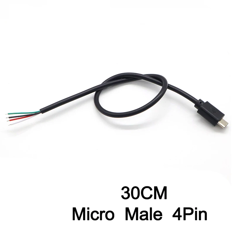 

1 шт. 2-контактный 4-контактный разъем для зарядного устройства Micro USB USB 2,0 «папа/гнездо» источник питания косичка удлинительный кабель провод DIY линия передачи данных