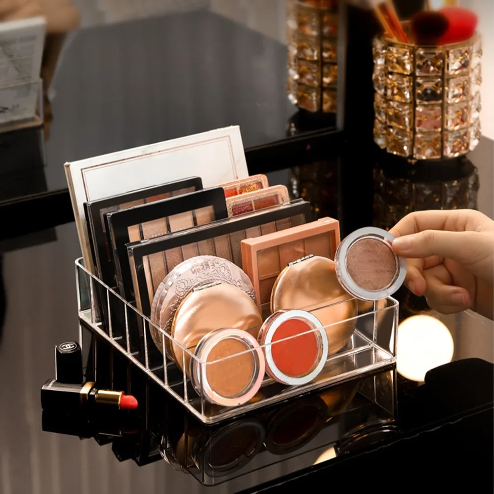 

Acrylic Vanity Makeup Organizer Tray Lipstick Nail Polish Eyeshadow Organizer Jewelry Display Bathroom Cosmetic Storage Box