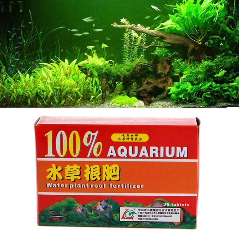 

36pcs/Box Aquarium Water Plant Root Fertilizer Tablets Rapid Growth Nutrition for Fish Tank Pond Aquatic Cylinder Plants Tank