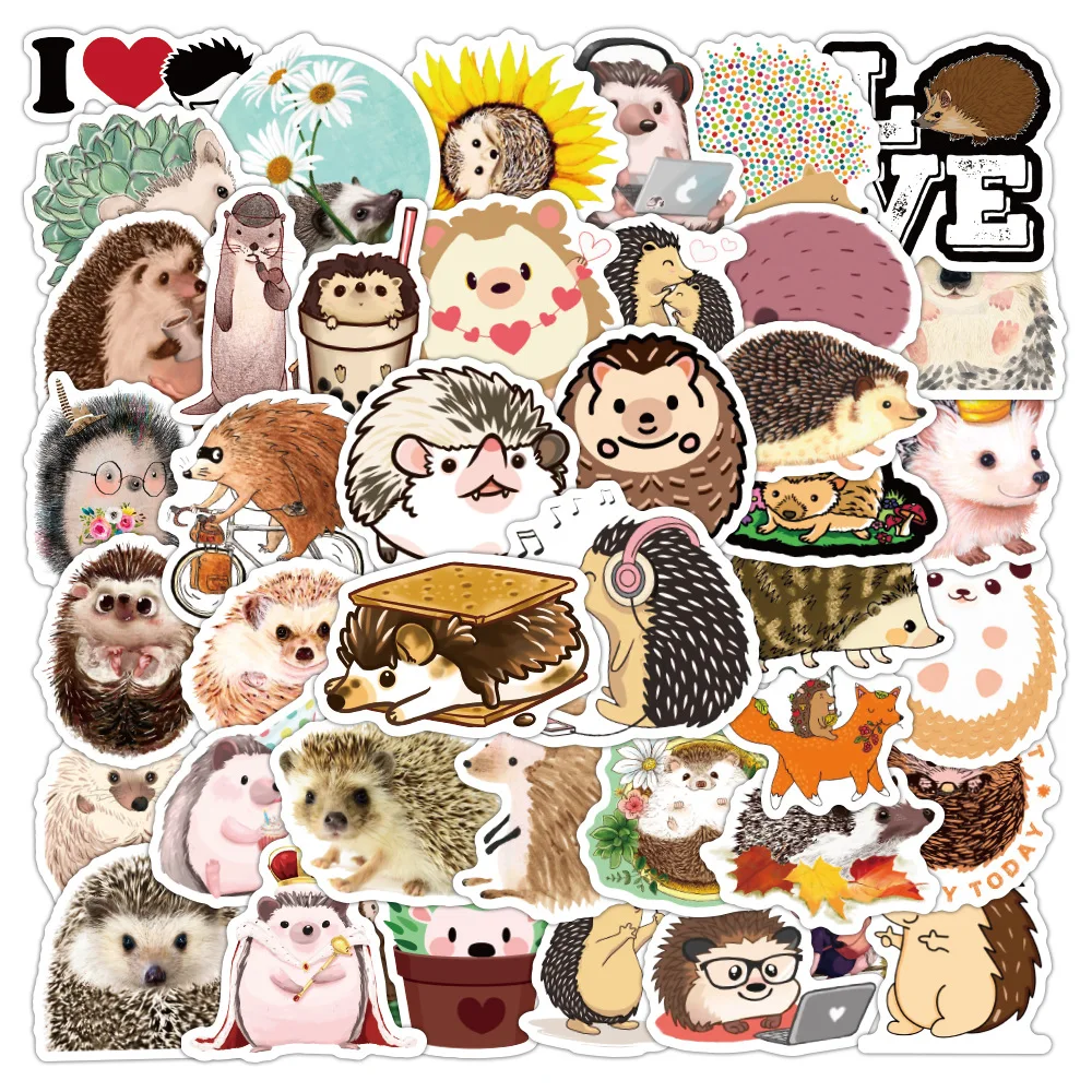 

10/30/50PCS Cartoon Cute Hedgehog Graffiti Stickers for Laptop Guitar Luggage Motorcycle Car Travel Waterproof Decal for Kid Toy