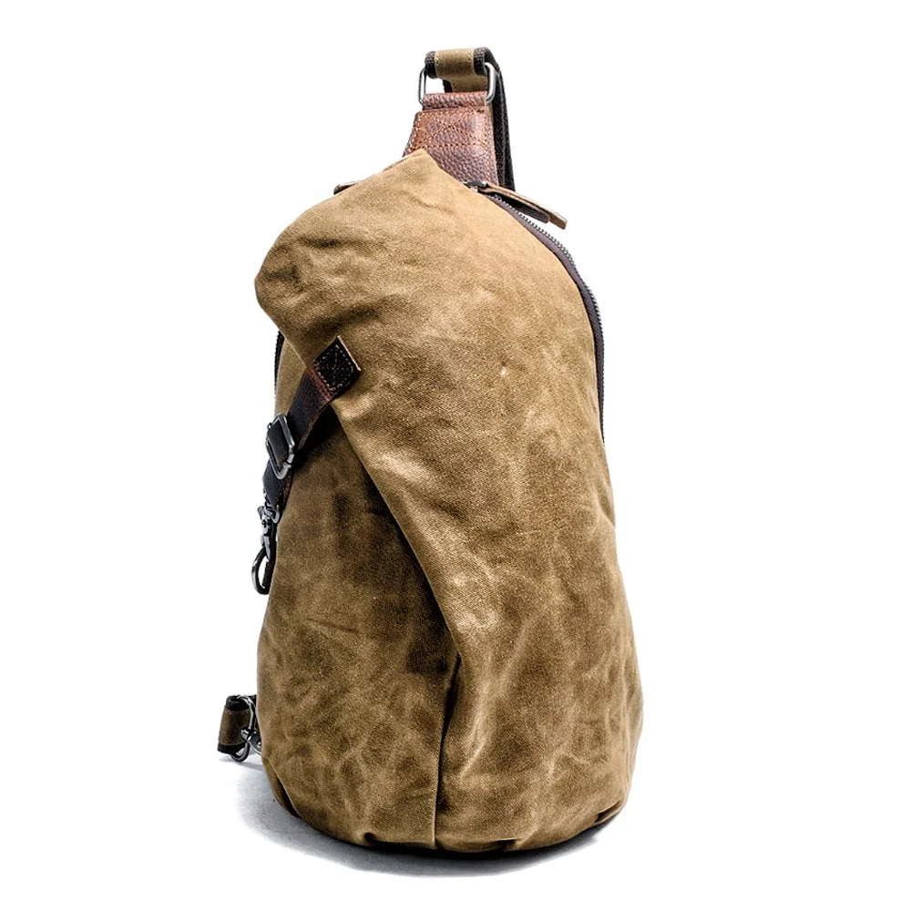 

New waterproof batik Chest pack retro pants men canvas shoulder bag leisure dumplings bag