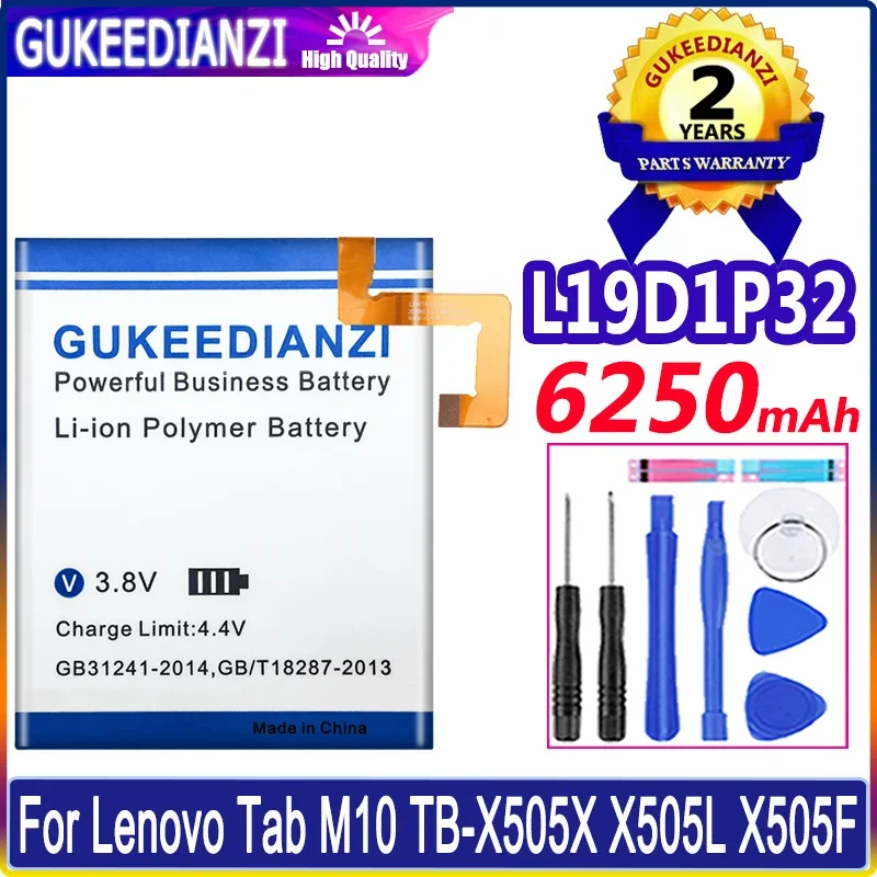 Аккумулятор GUKEEDIANZI L19D1P32 L18D1P32 для Lenovo Tab M10 TB-X505X X505L X505F/телефон