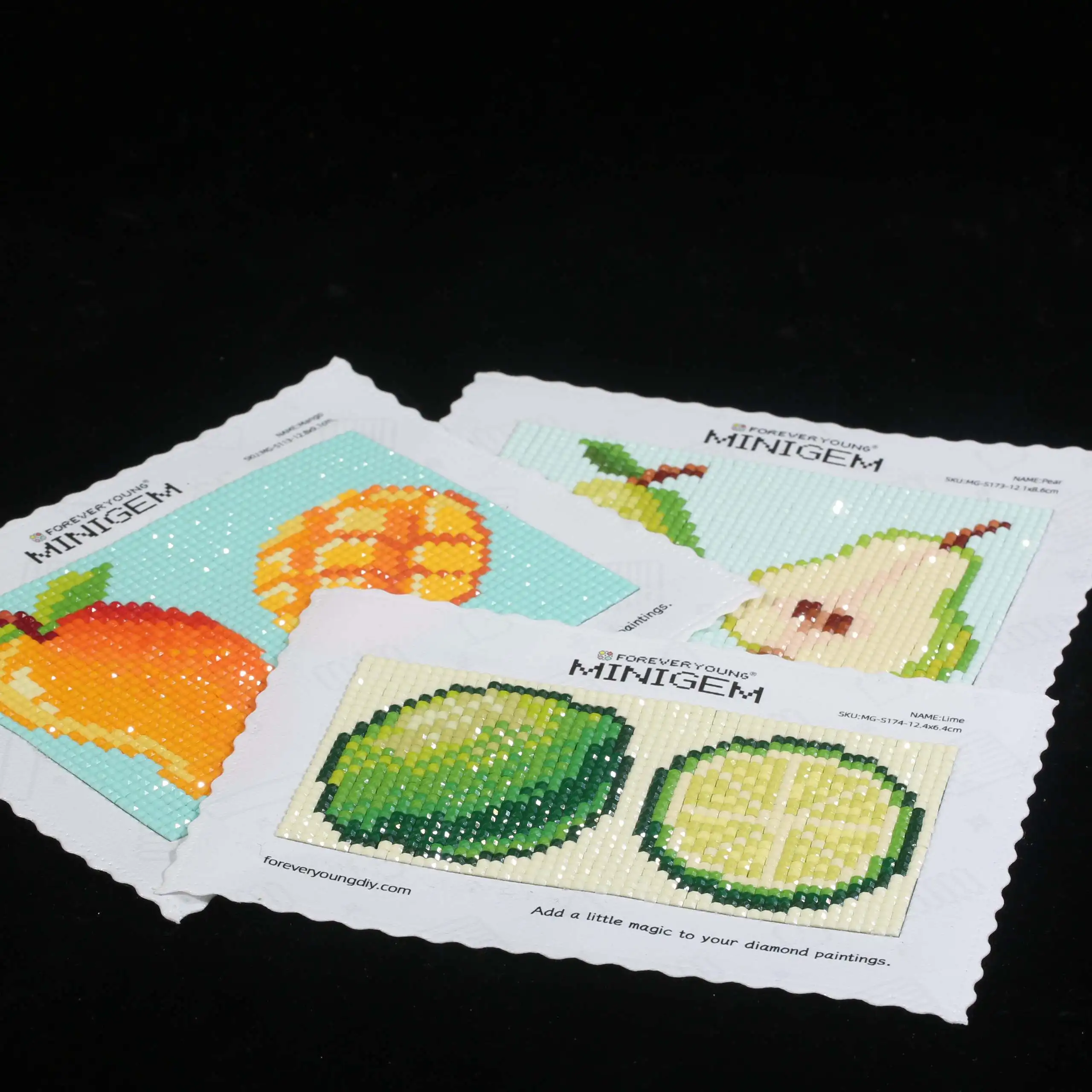 Фото Минигем ® : Lime Duo 5 x 3 дюйма 5D DIY Набор для рисования квадратных алмазов из смолы - Мозаика Zesty с цитрусовой тематикой для домашнего декора и подарков №3
