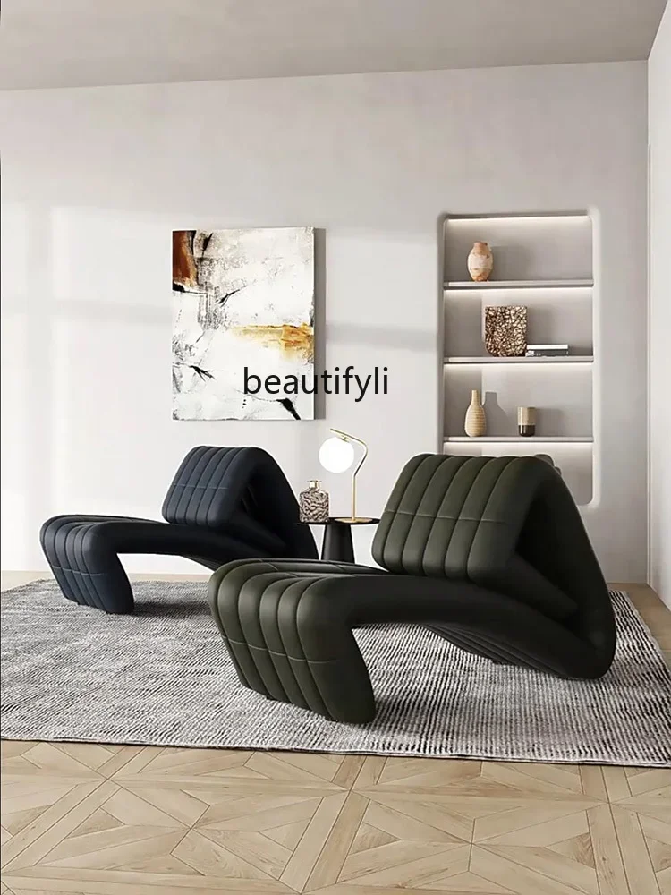 Итальянский минималистичный современный складной шезлонг функциональный стул