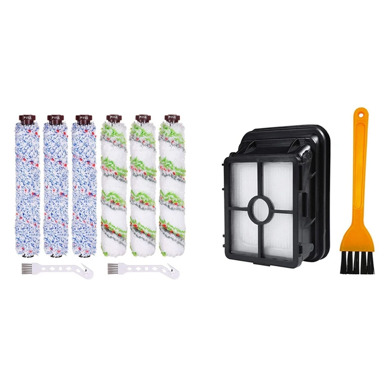 

New-8Pcs Набор щеток из ПЭТ с несколькими поверхностями для Bissell Crosswave 1785 2306 Series и 1 набор фильтров 1866 Hepa