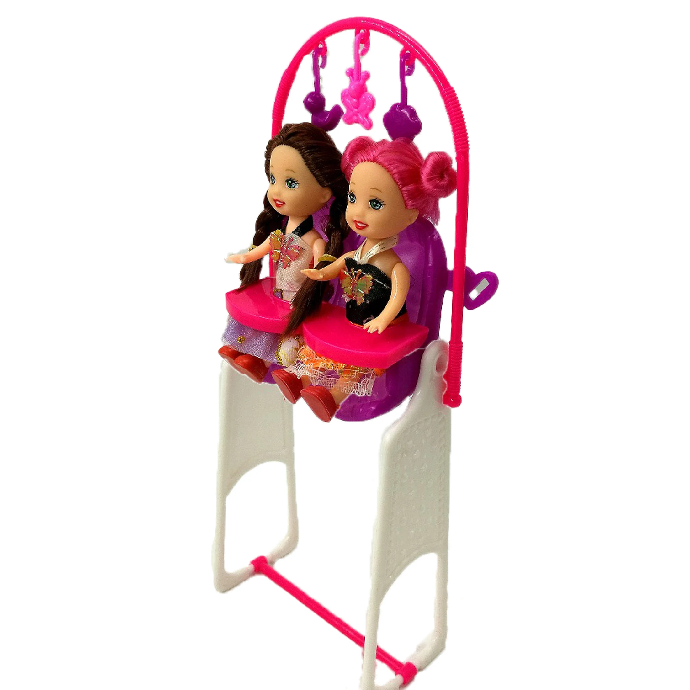 

1 Set Doll Accessories Princess Cute Kelly Swing For Barbie Doll furniture Kurhn Doll play house toys for children,Girl Toy Gift
