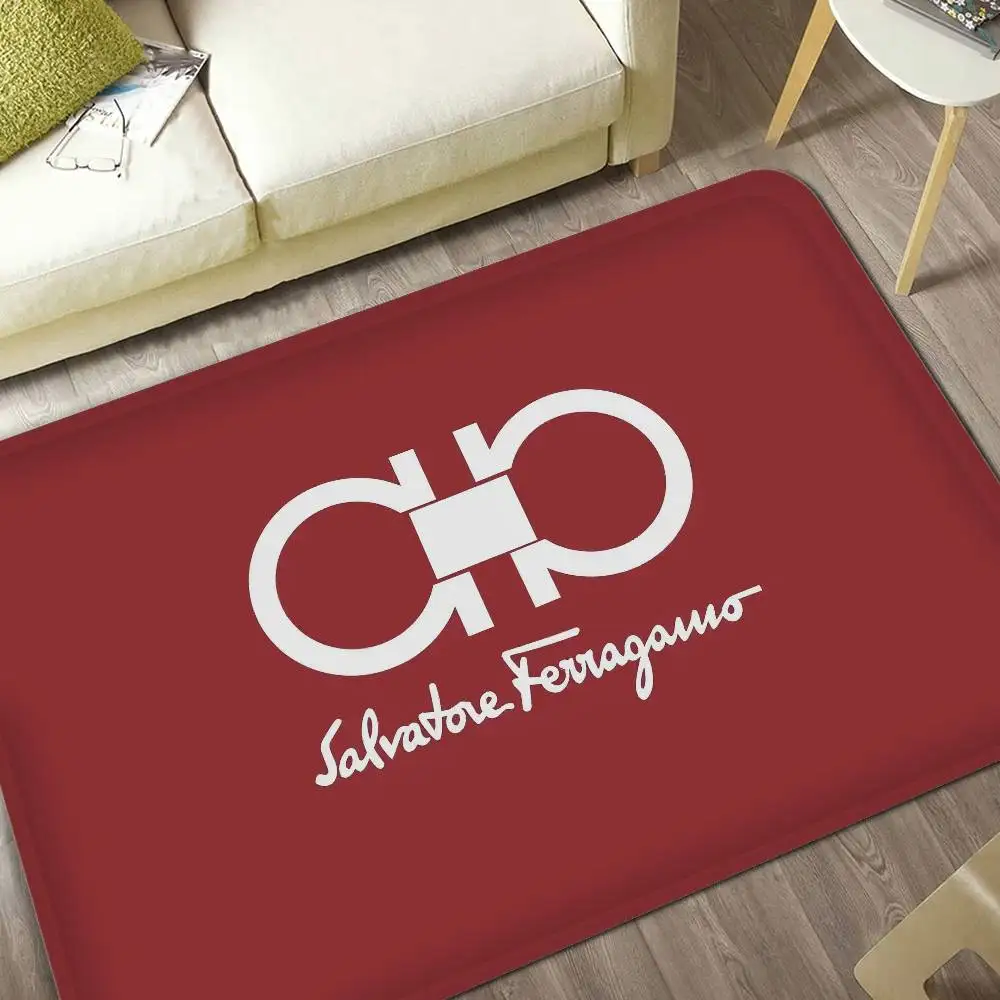 Фото Коврик для пола LOGO S-Salvatore F-Ferragamo: недорогой, противоскользящий, современный, для гостиной, балкона, с принтом, прикроватный №4