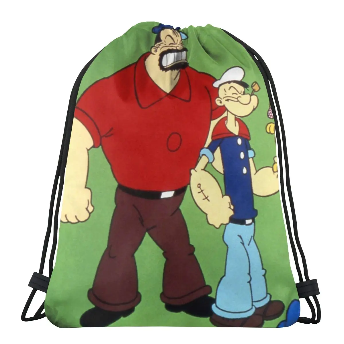 

Детство Popeye моряк Забавный мультяшный принт шнурок для хранения рюкзак для подростков сумка для путешествий многофункциональный карман