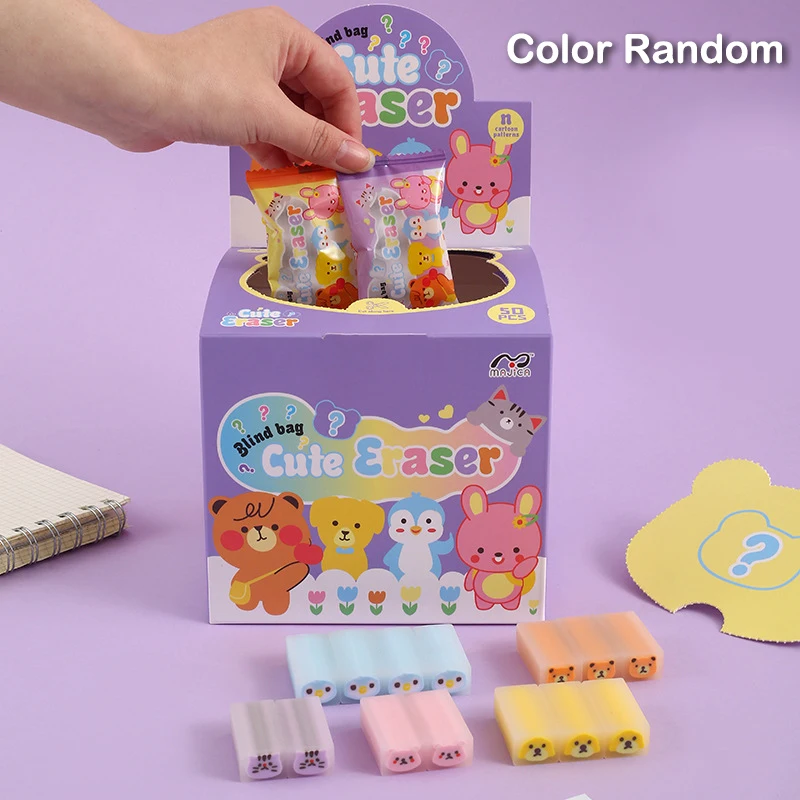 

Random Cartoon Animals Rubber Eraser Clean Less Crumb Creative Eraser Pencil Eraser School Office Supplies Student Stationery