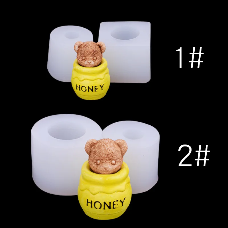 

Candle Silicone Mold 3d Ins Bear Honey Jar Scented Mould for Resin Casting Soap Candle Making Supplies Plaster Mold Deco Tools