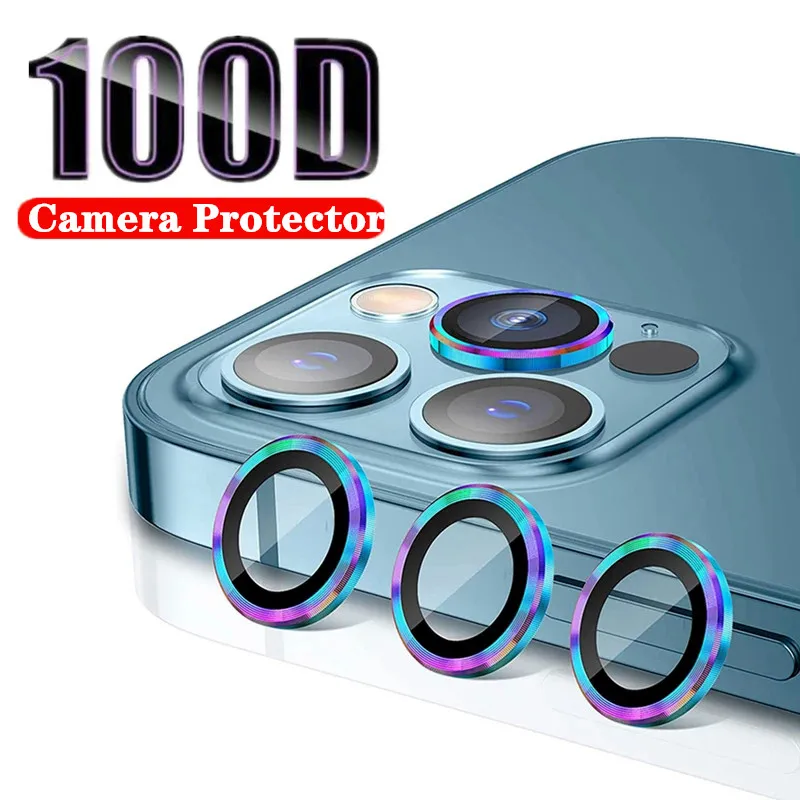 

Camera Lens Protector For iPhone 13 Pro Max Camera Metal Ring Glass Lens Screen Protector For iPhone 13Mini 13Pro Protective Cap