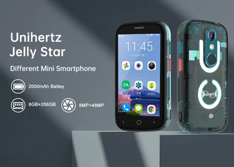 Новинка 2025, мини-смартфон Unihertz-1 Jelly Star, процессор Helio G99 ...