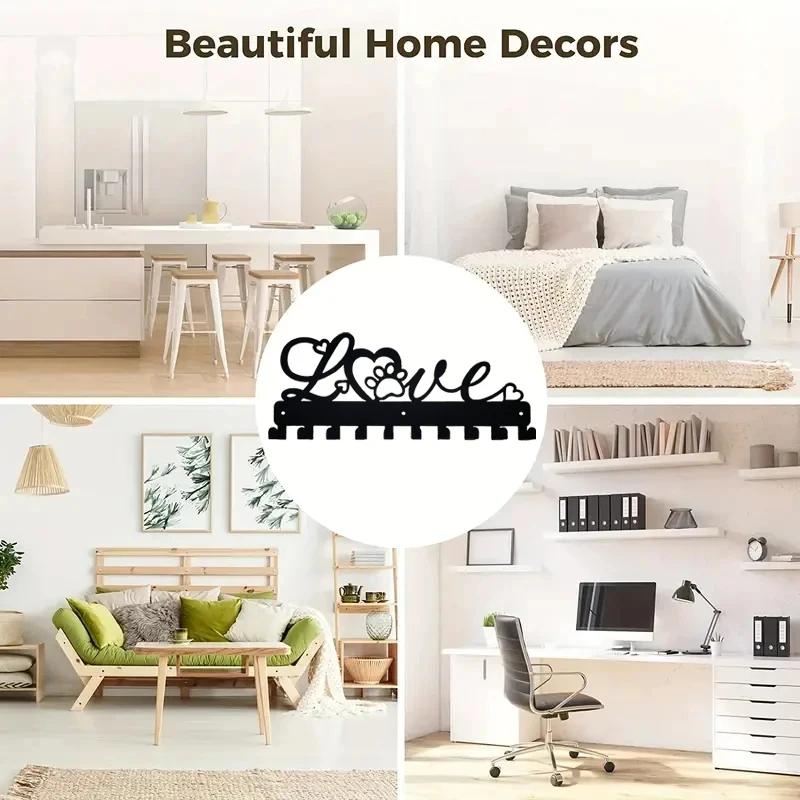 1 шт. металлический держатель для ключей 10 крючков