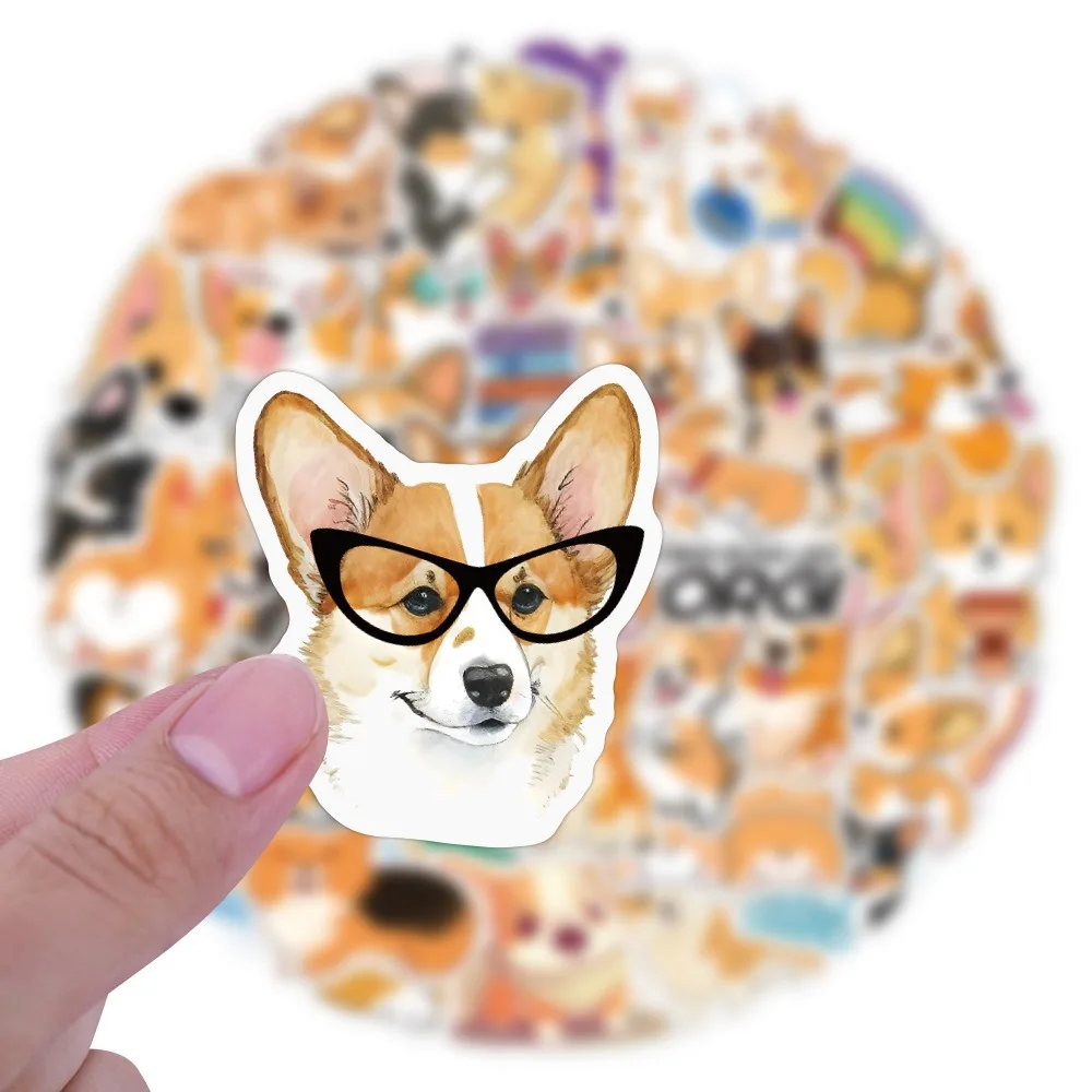 

110Pcs Cartoon Cute Corgi Dog Animal Sticker DIY Album Scrapbooking Diary Planner Journal Sticker Decorative Label for Kids Toy