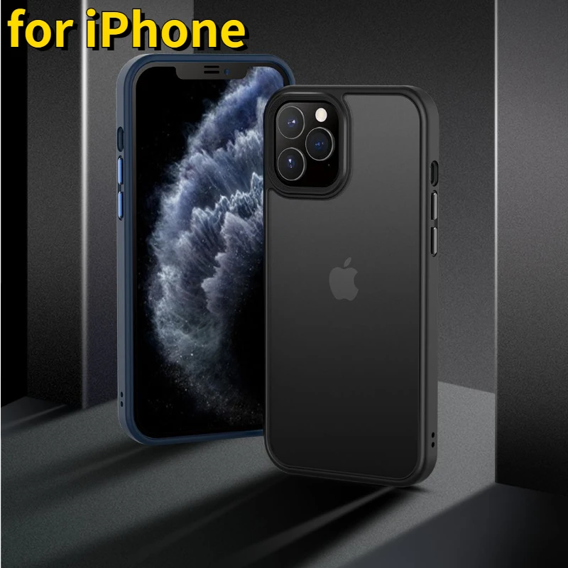 

For iPhone 12 Pro Max 14 13 11 XR XS X 7 8 Plus Mini Shockproof Phone Case New Protective Sleeve