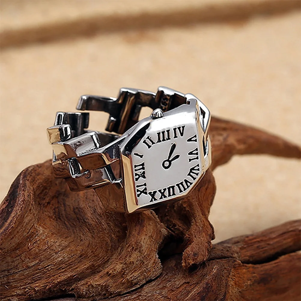 2 Pcs Watch Rings Women Fashion Watches Retro Finger Lady Woman Elastic Simple