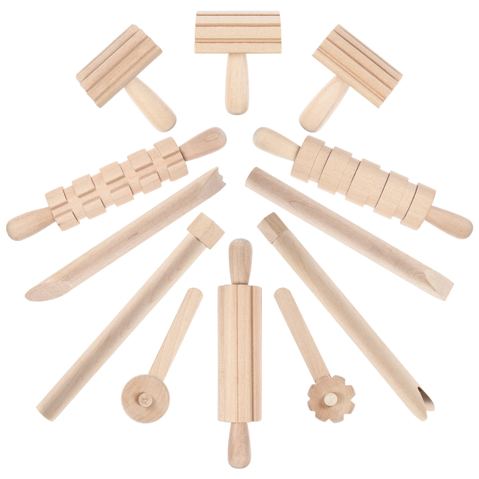 

Tools Pottery Clay Sculpture Wooden Carving Toys Sculpting Molding Kit Set DIY