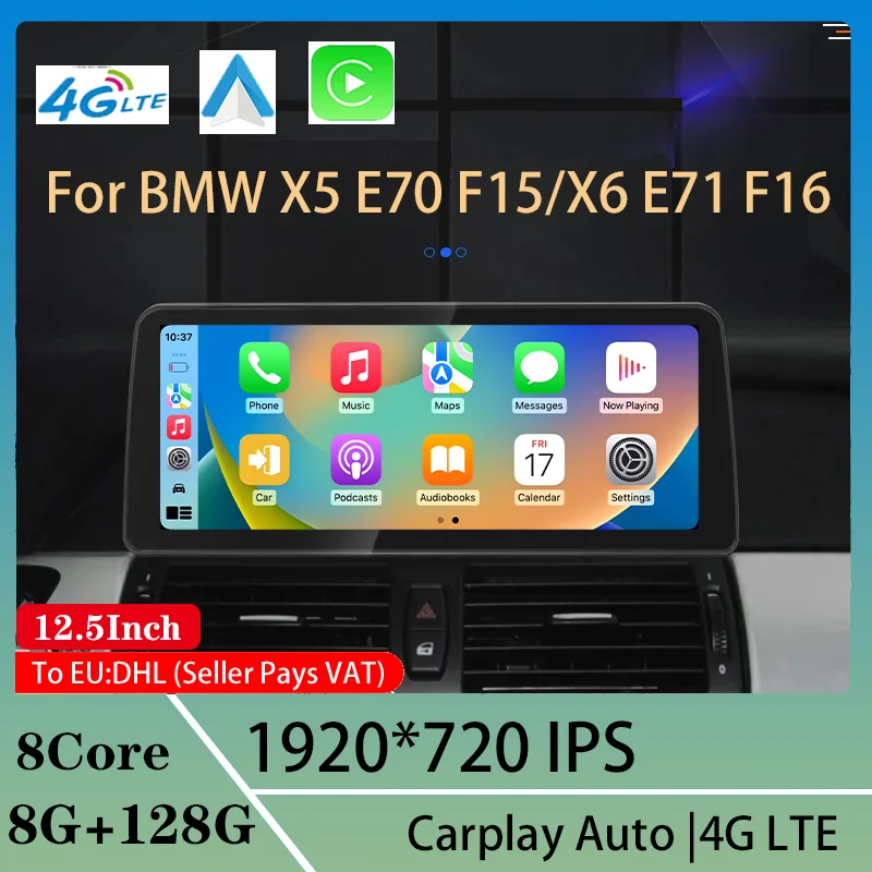 

For BMW X5 X6 E70 E71 Factory Price ID8 12.5" 8Core Android 13 Auto Radio Carplay Car Video Player Multimedia Screen Navigation