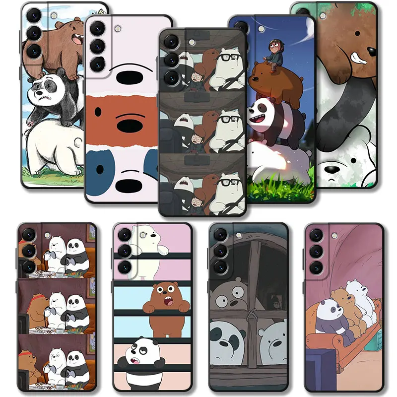 

Cute Comic We Bare Bear Phone Case For Samsung Galaxy S22 S21 S20 10 Plus S10 S8 S9 S10e Ultra FE Soft Silicone Cover