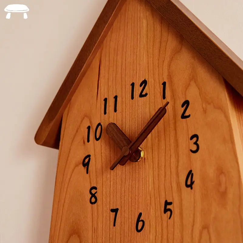 Деревянные настенные часы бесшумные настольные односторонние двойного