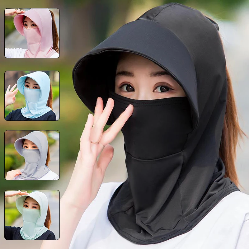 

Summer Sun Hat Women Wide Brim Neck Cover Hat Outdoor Foldable Anti-UV Electric Car Big Top hat Sun Protective