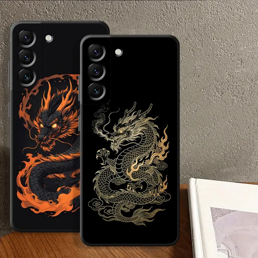 Фото Чехол Golden Fire Dragon для Samsung Galaxy A25 A16 A73 A51 A52 A36 A37 A23 A05 A53 A17 A57 A15 A55 A06 A12 A41 A13 №1