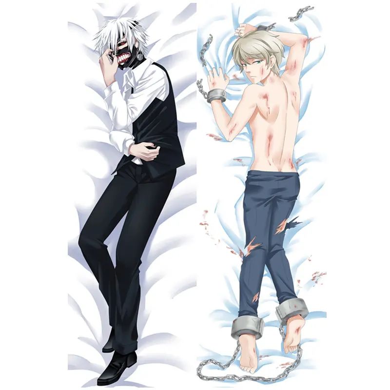 

60x180cm Polyester Anime Tokyo Ghoul Kaneki Ken Dakimakura Case Two-sided 3D Print Bedding Hugging Body Pillow Covers Gifts